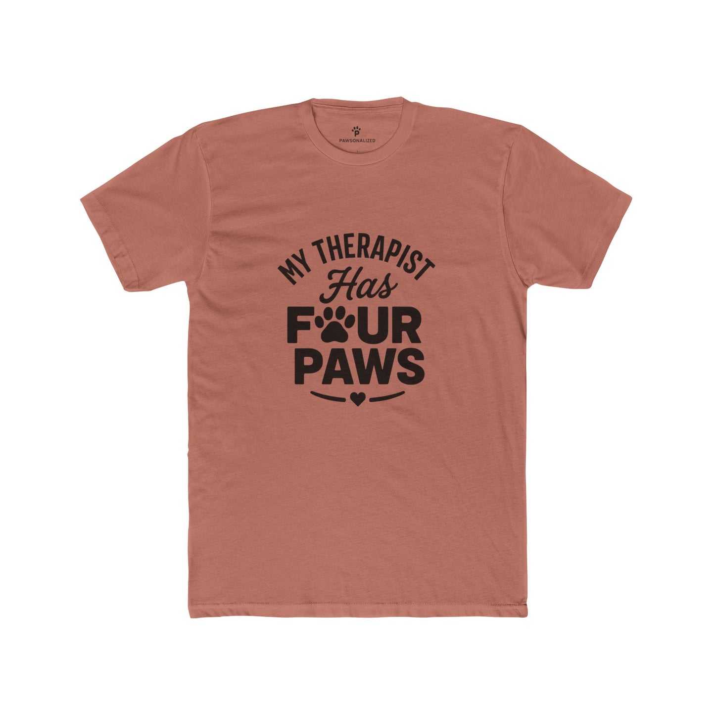 My Therapist Has Four Paws Unisex Cotton Crew Tee