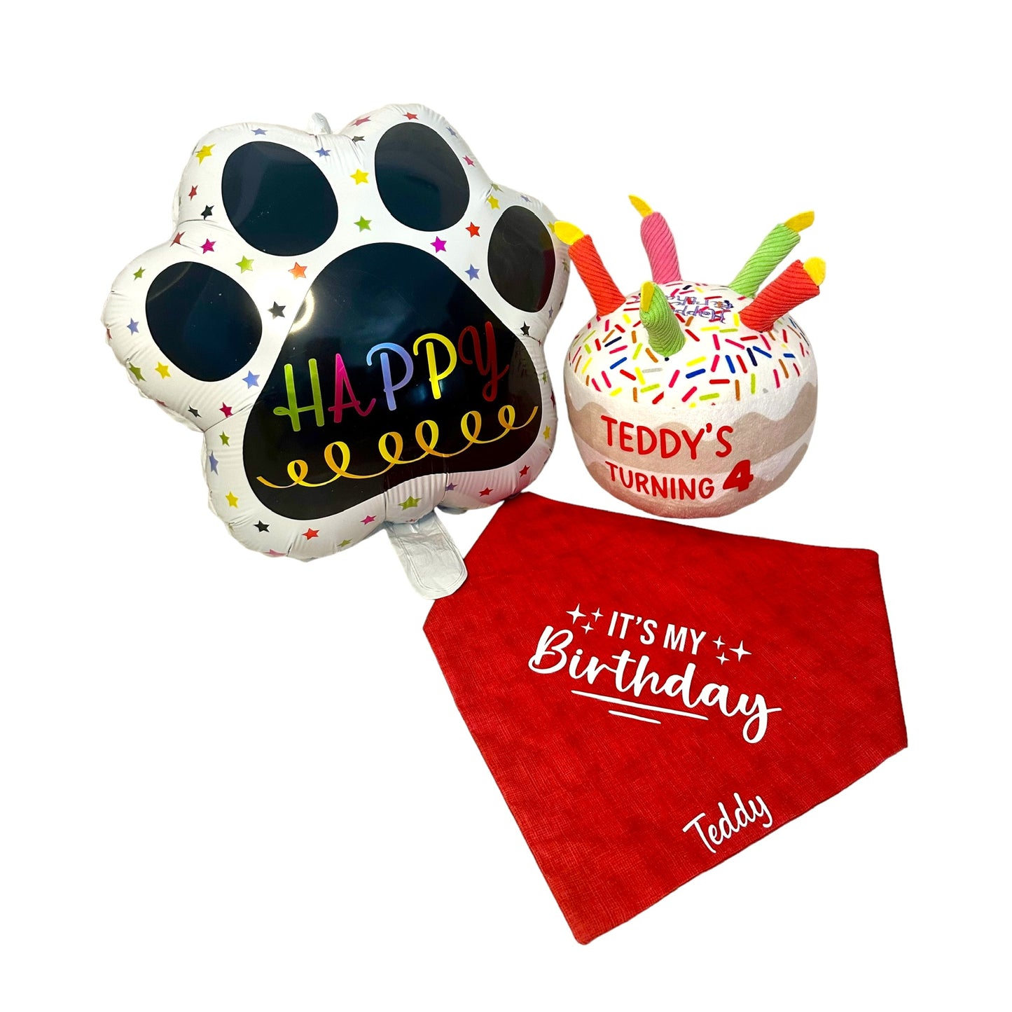 Birthday Package - Bandana, toy & Balloon
