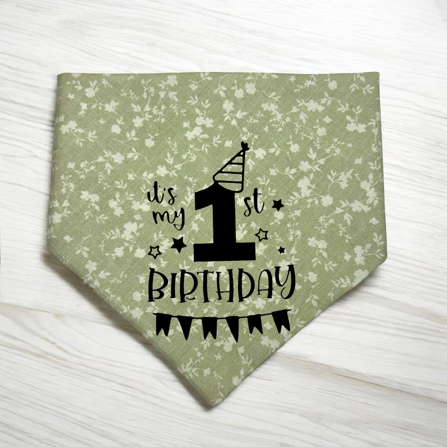 It's my 1st Birthday Reversible Dog Bandana