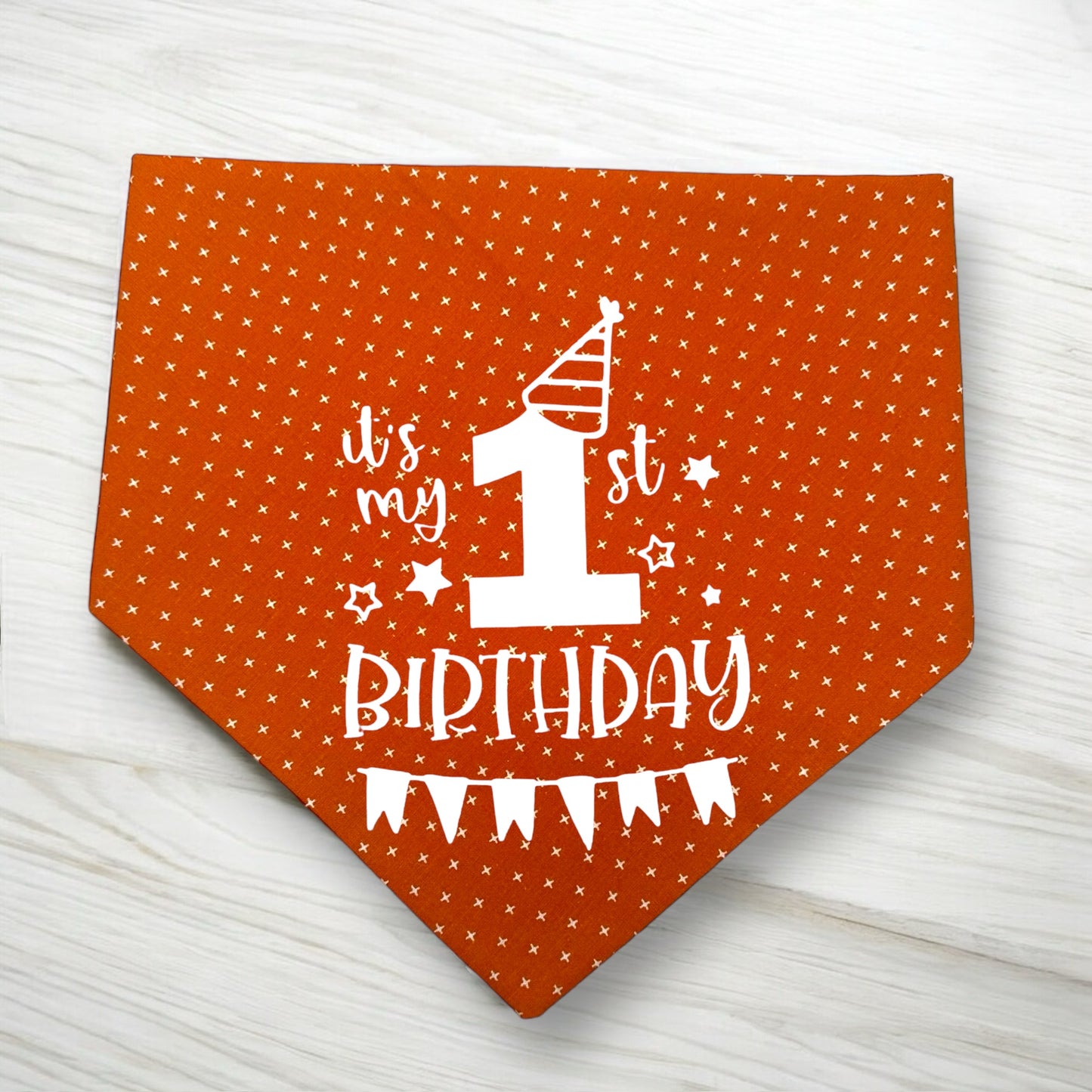 It's my 1st Birthday Reversible Dog Bandana