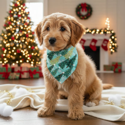 Twinkling Treetops Christmas Dog Bandana 🎄✨