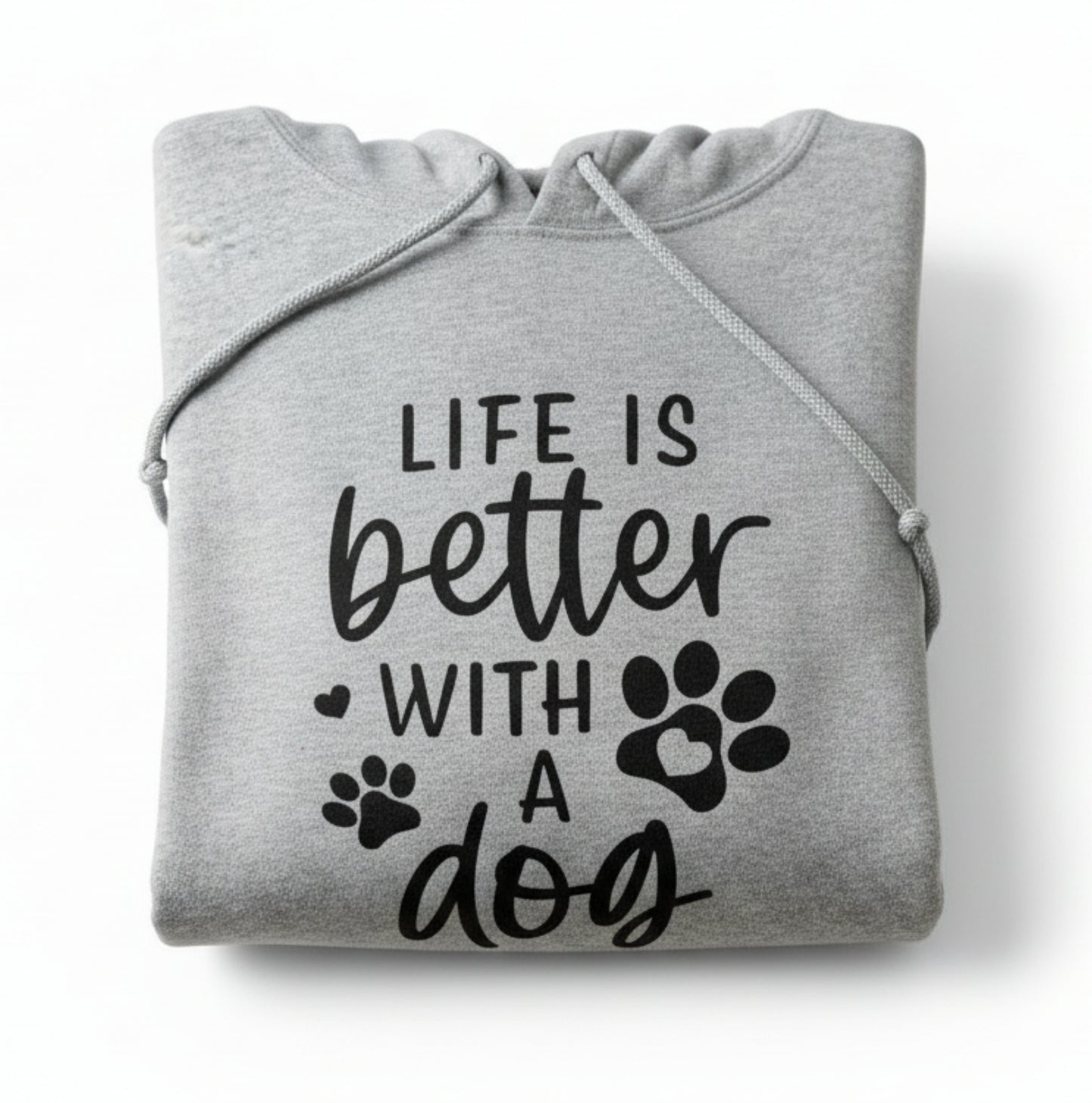 “Life Is Better With a Dog” Adult Fleece Hoodie
