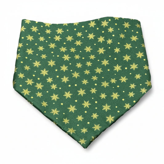 Golden Snowflakes Holiday Pet Bandana ❄️🐾