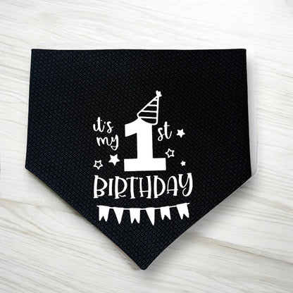 It's my 1st Birthday Reversible Dog Bandana