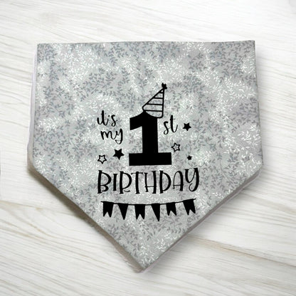 It's my 1st Birthday Reversible Dog Bandana