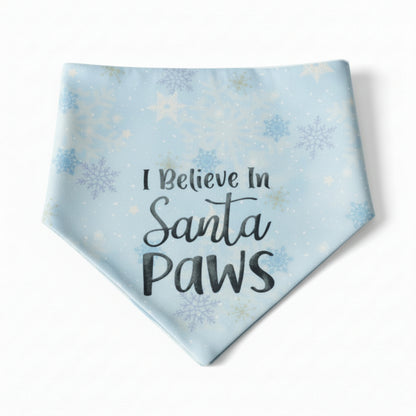 “I Believe in Santa Paws” Holiday Dog Bandana ❄️🐾